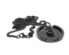 black weight plate necklace