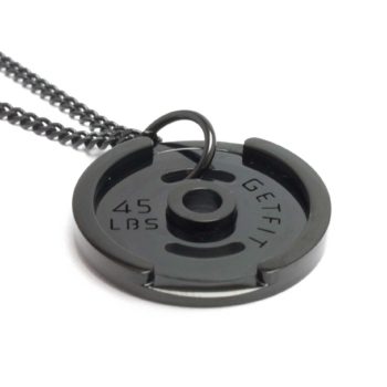 black weight plate necklace