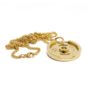 gold weight plate necklace