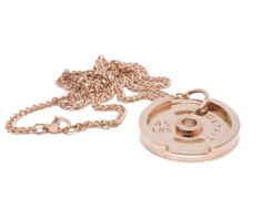 rose gold weight plate necklace