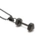 black dumbbell necklace