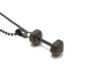 black dumbbell necklace