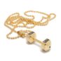 gold dumbbell necklace