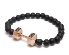 rose gold dumbbell bracelet