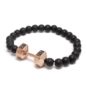 rose gold dumbbell bracelet