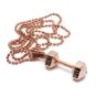 rose gold dumbbell necklace