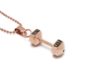 rose gold dumbbell necklace